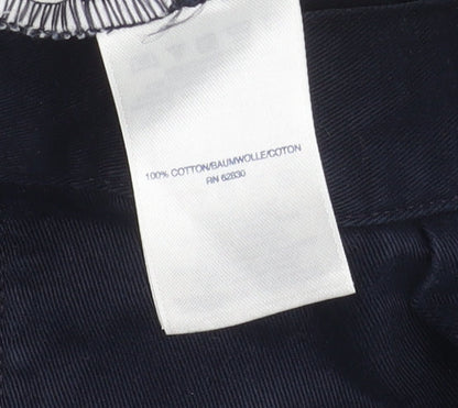 Lands' End Men's Blue Cotton Chino Trousers Size 38 Classic Fit