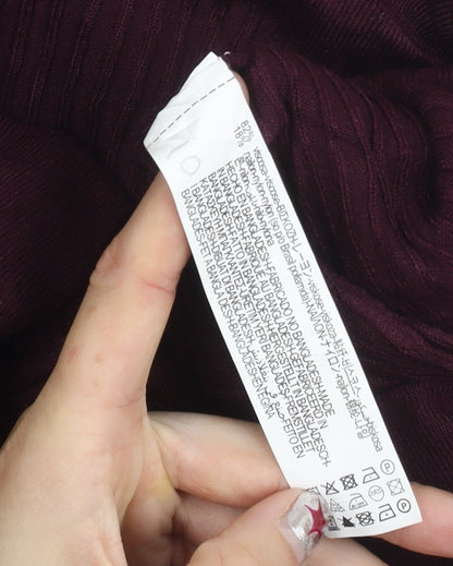 Zara Men’s Purple Mock Neck Slim Fit Pullover Jumper M