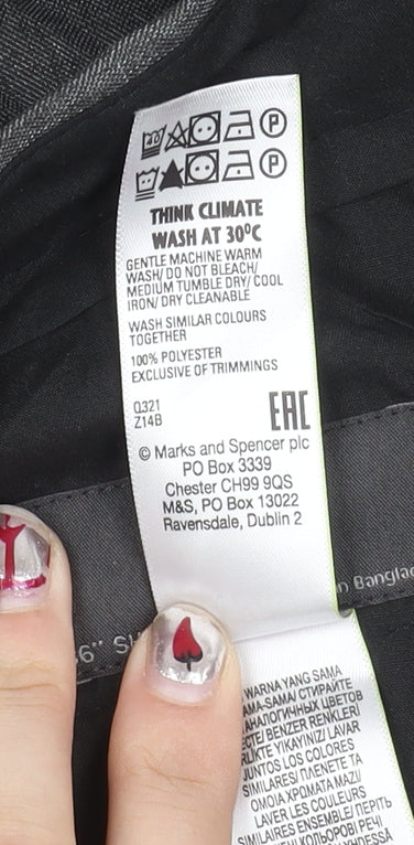 Marks and Spencer Men's Grey Slim Fit Dress Trousers 36W 29L