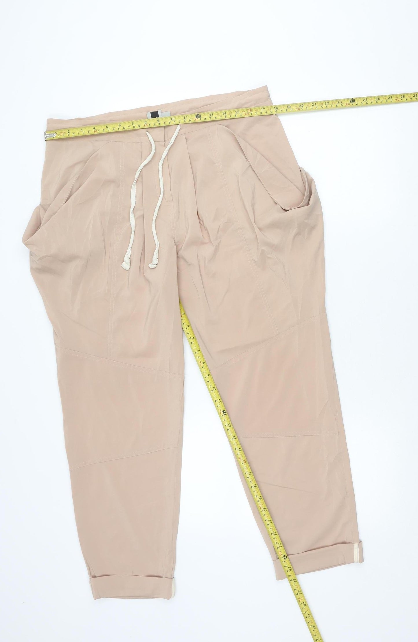 Womens UK Size 14 ASOS Regular Fit Jogger Beige Trousers