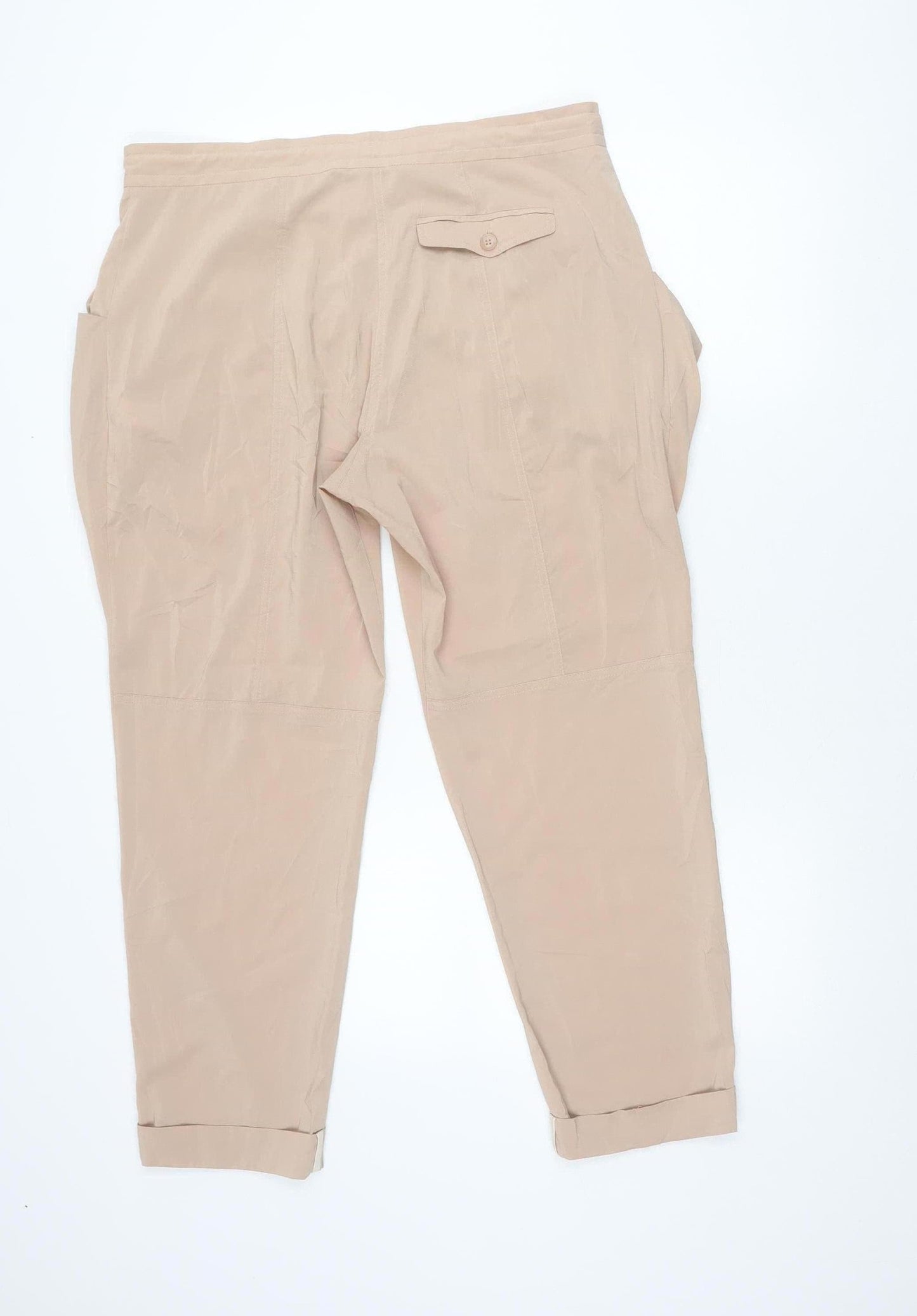Womens UK Size 14 ASOS Regular Fit Jogger Beige Trousers