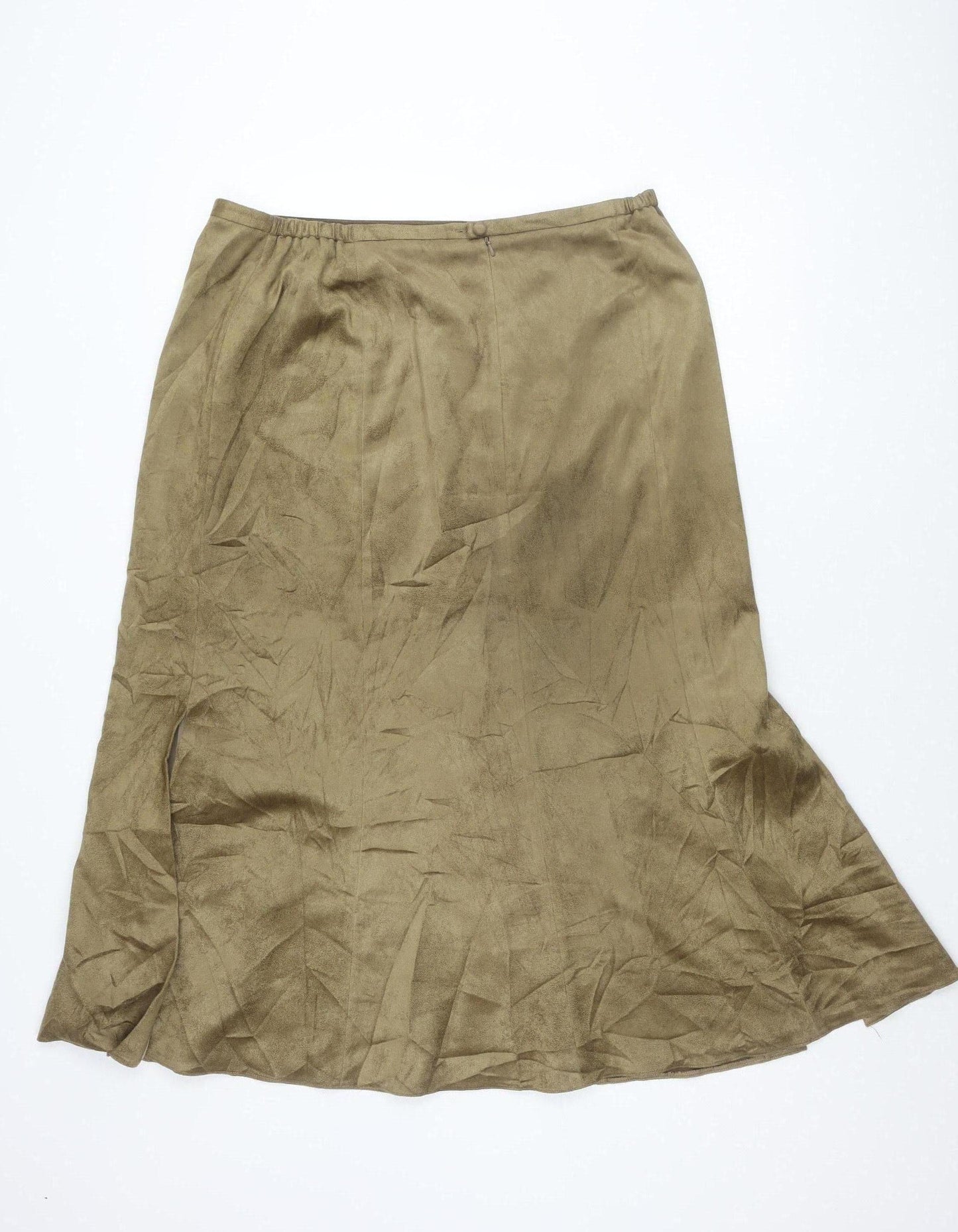 Jacques Vert Women’s Beige Midi A-Line Skirt Size 16 Asymmetric