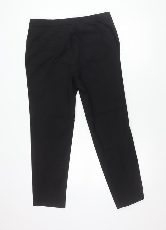 Massimo Dutti Womens Black Slim Dress Pants Trousers Size 16