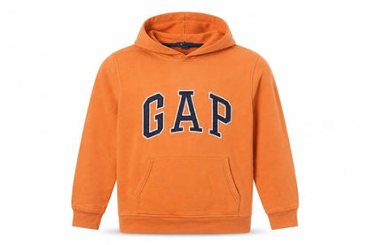 Gap Boys Orange Pullover Hoodie 13 Years Logo Fleece Cotton Blend