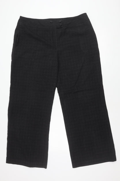 Next Men’s Black Check Dress Pants Size 18R Formal Trousers
