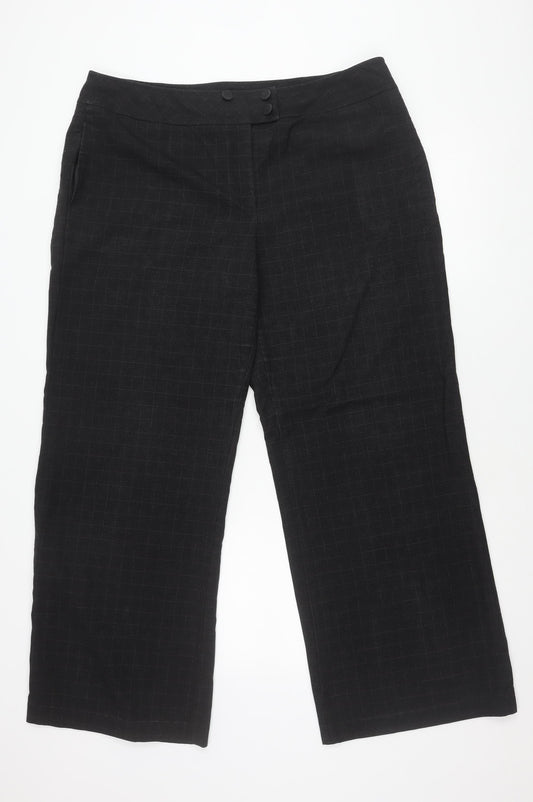 Next Men’s Black Check Dress Pants Size 18R Formal Trousers