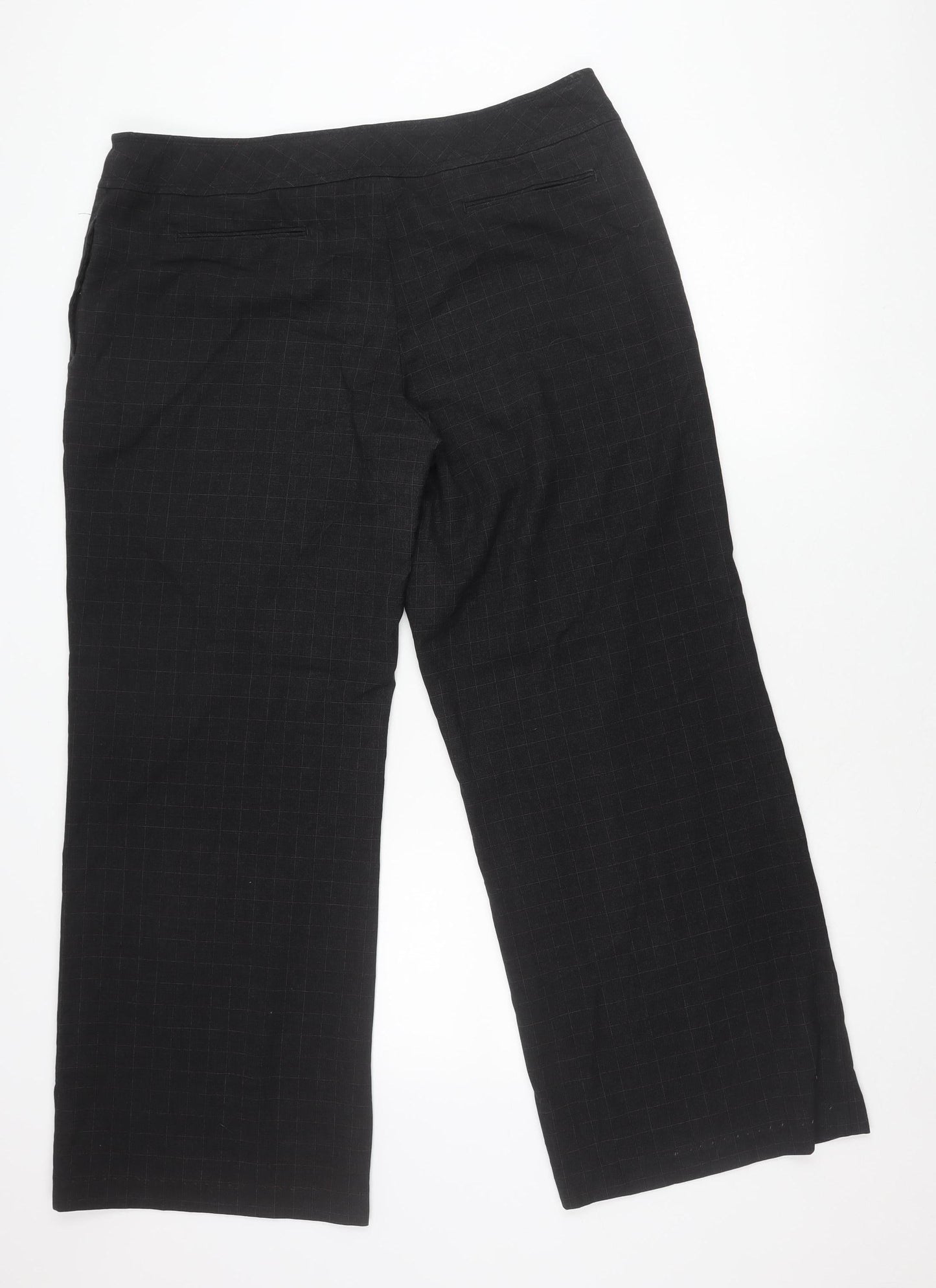 Next Men’s Black Check Dress Pants Size 18R Formal Trousers