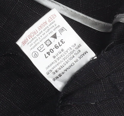 Next Men’s Black Check Dress Pants Size 18R Formal Trousers