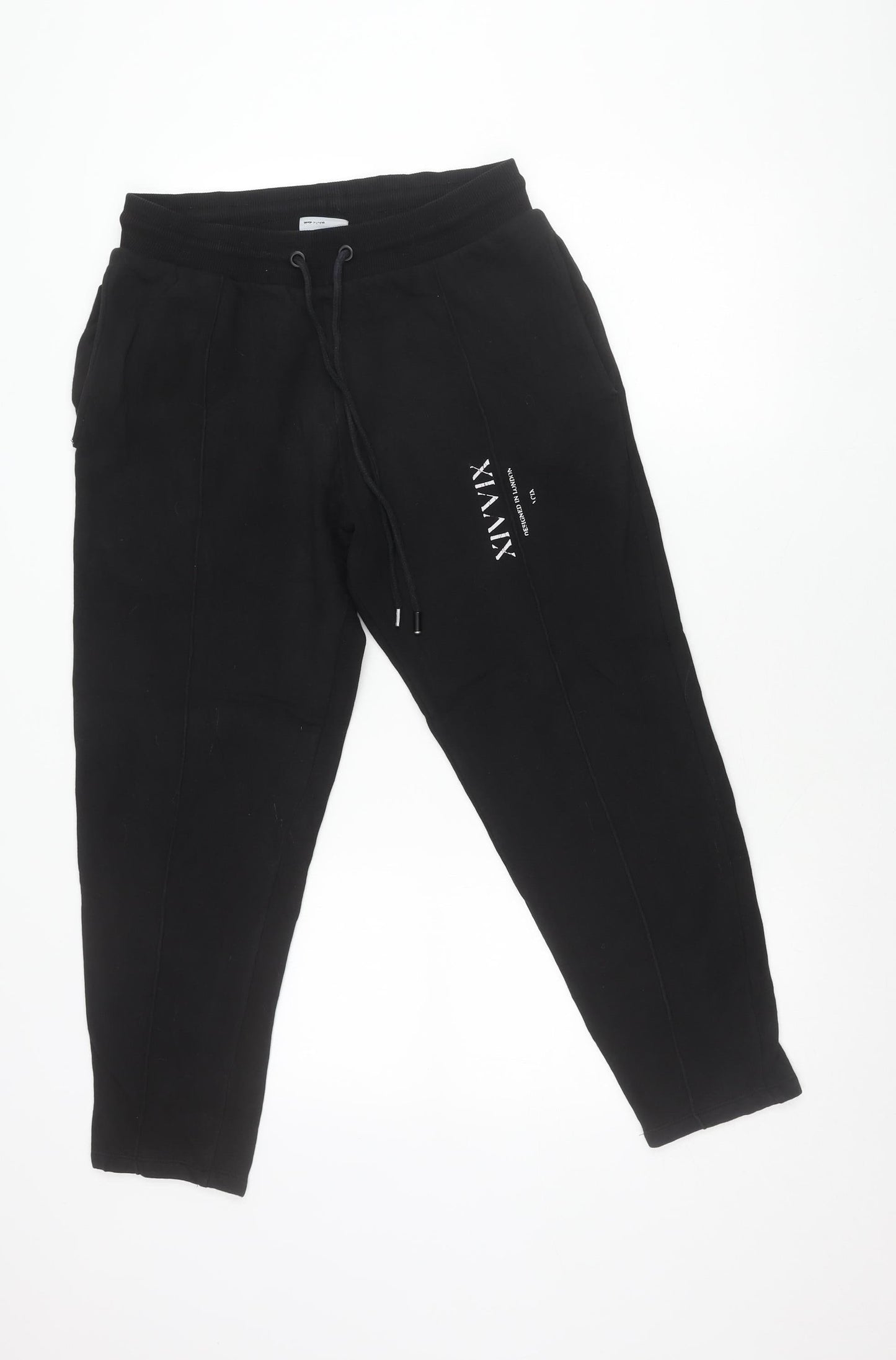 Womens UK Size S ASOS DESIGN Regular Fit Jogger Black Trousers