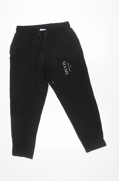 Womens UK Size S ASOS DESIGN Regular Fit Jogger Black Trousers