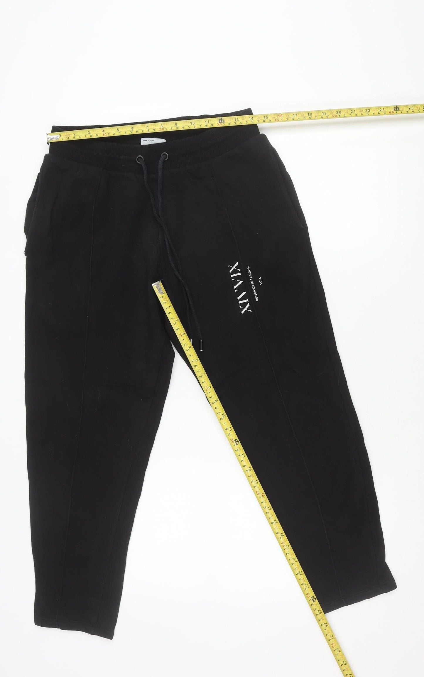Womens UK Size S ASOS DESIGN Regular Fit Jogger Black Trousers