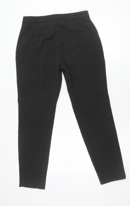 Womens UK Size 6 Zara Slim Fit Business Casual Workwear Black Trousers