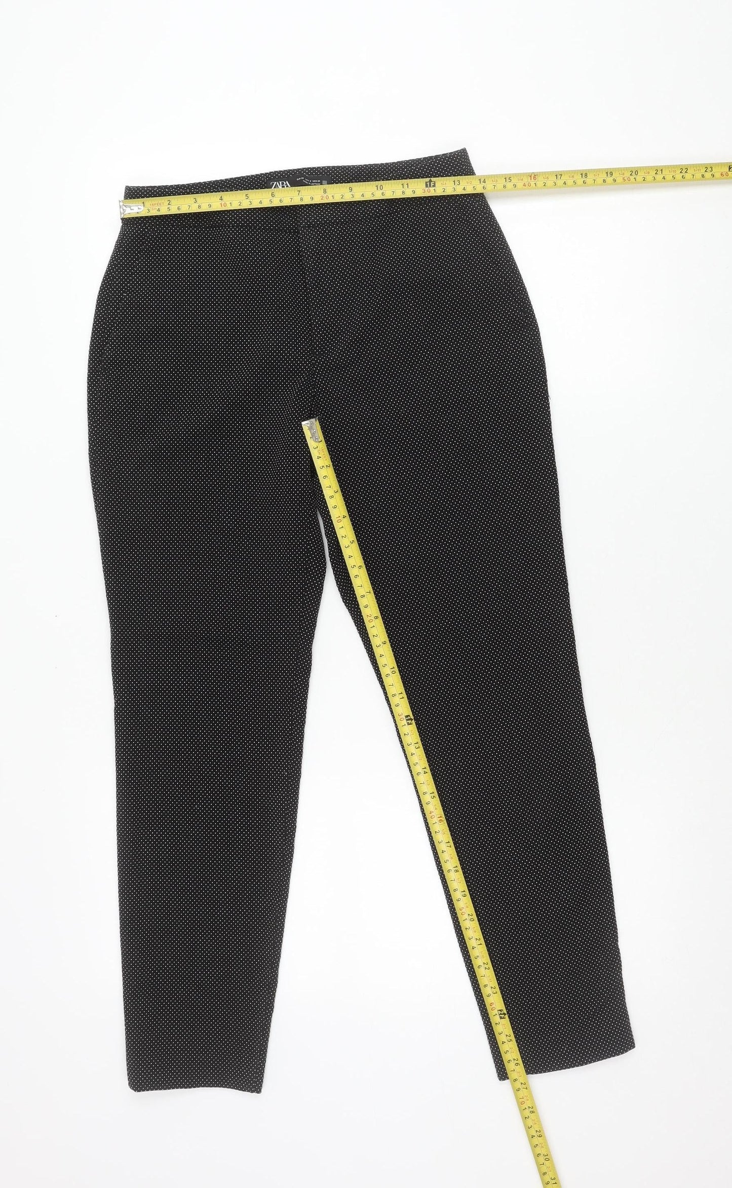 Womens UK Size 6 Zara Slim Fit Business Casual Workwear Black Trousers