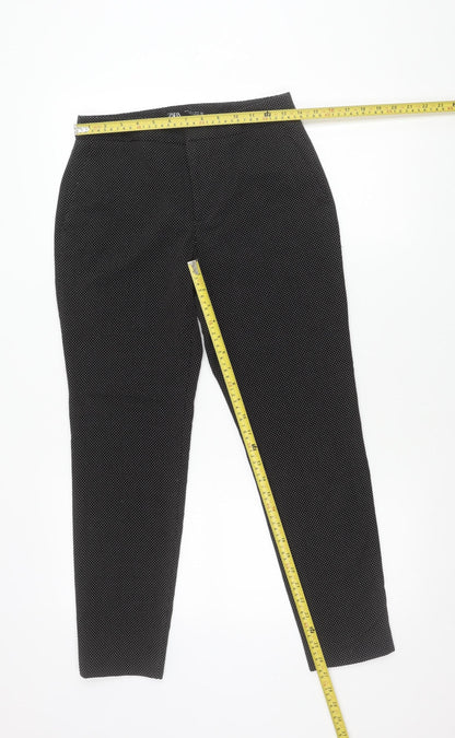 Womens UK Size 6 Zara Slim Fit Business Casual Workwear Black Trousers