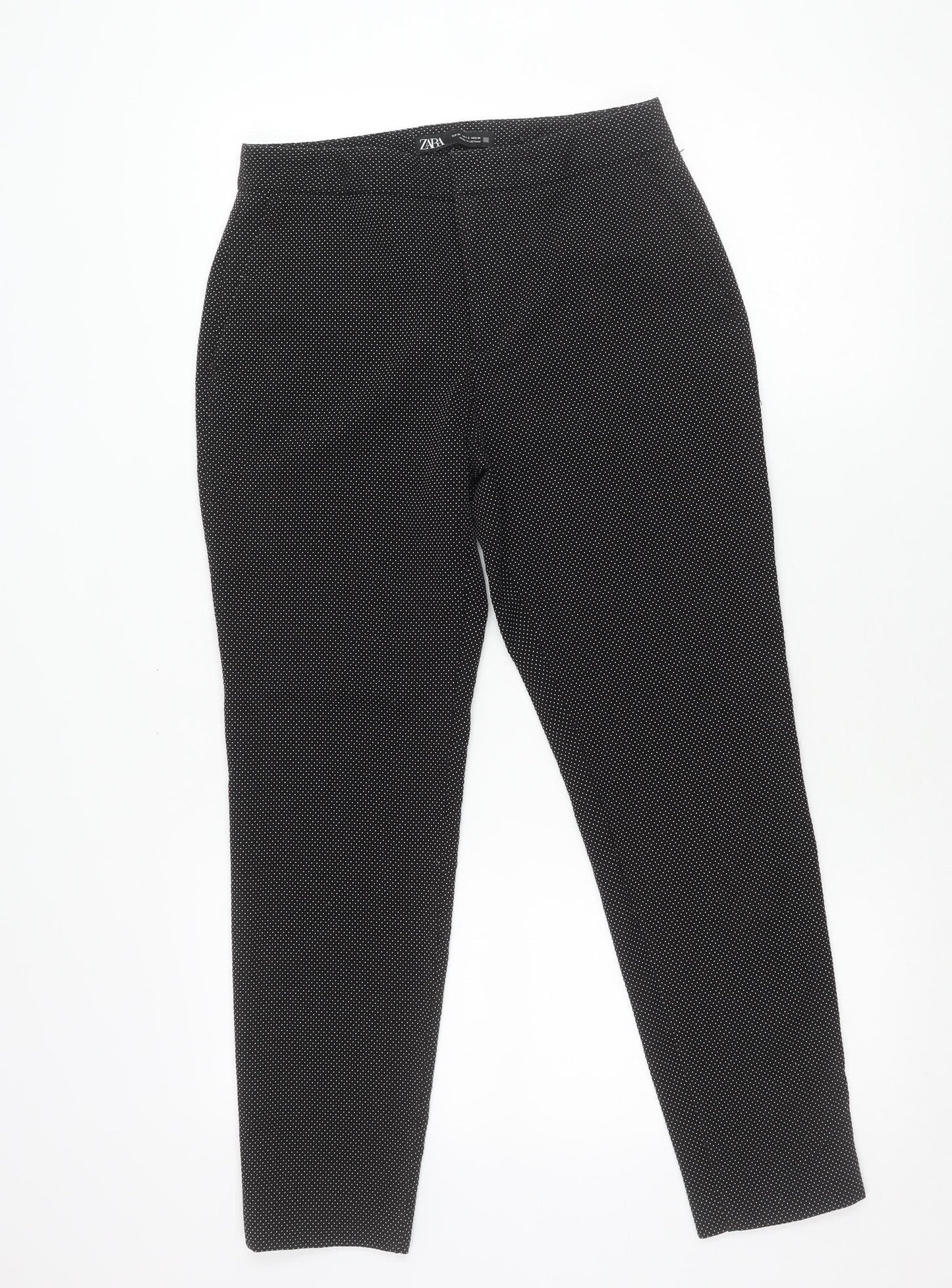 Womens UK Size 6 Zara Slim Fit Business Casual Workwear Black Trousers