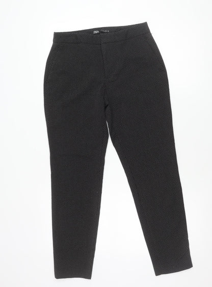 Womens UK Size 6 Zara Slim Fit Business Casual Workwear Black Trousers