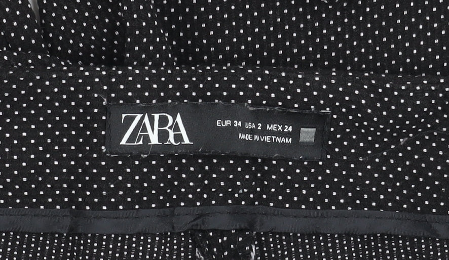 Womens UK Size 6 Zara Slim Fit Business Casual Workwear Black Trousers