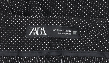 Womens UK Size 6 Zara Slim Fit Business Casual Workwear Black Trousers