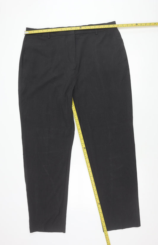 Marks and Spencer Mens Charcoal Grey Regular Fit Dress Pants Size 20