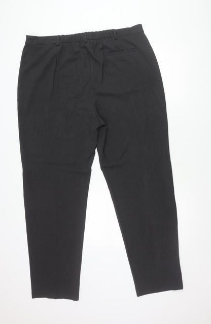 Marks and Spencer Mens Charcoal Grey Regular Fit Dress Pants Size 20