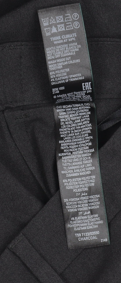 Marks and Spencer Mens Charcoal Grey Regular Fit Dress Pants Size 20