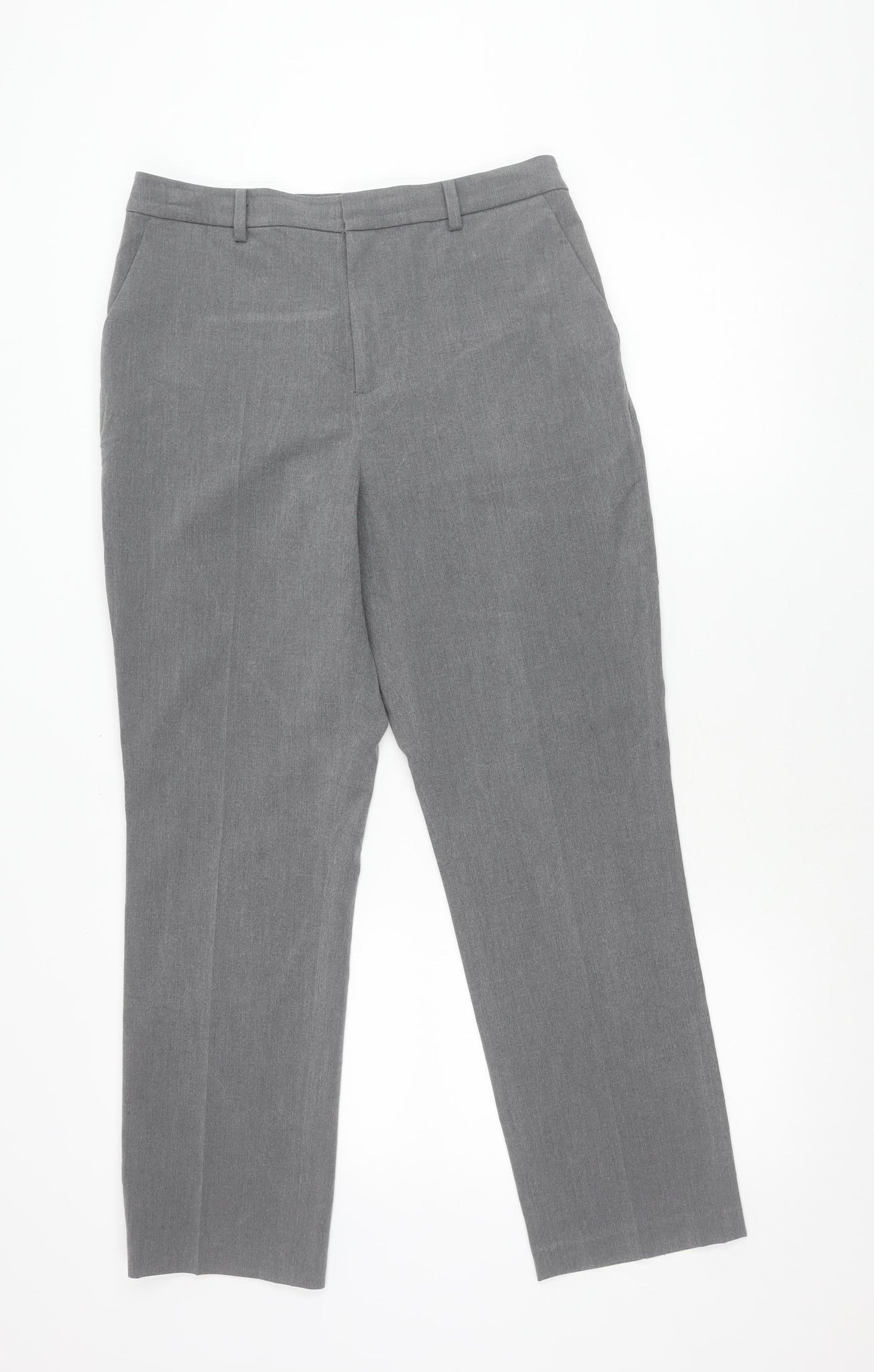 Mens UK Size M Uniqlo Regular Fit Dress Pants Grey Trousers