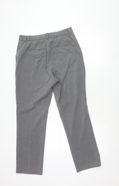 Mens UK Size M Uniqlo Regular Fit Dress Pants Grey Trousers