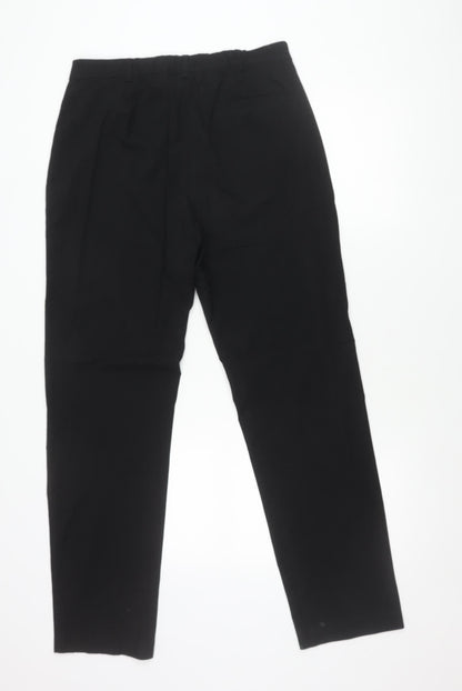 Marks and Spencer Men's Black Regular Fit Dress Pants Trousers M