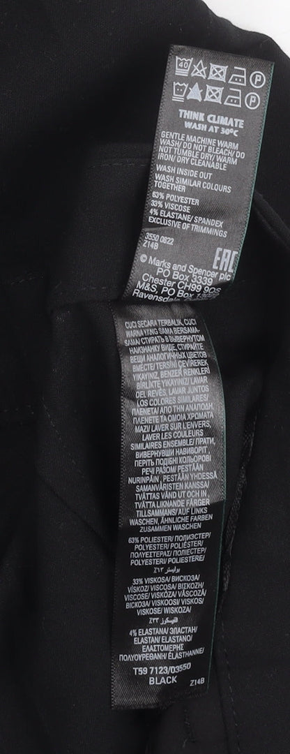 Marks and Spencer Men's Black Regular Fit Dress Pants Trousers M