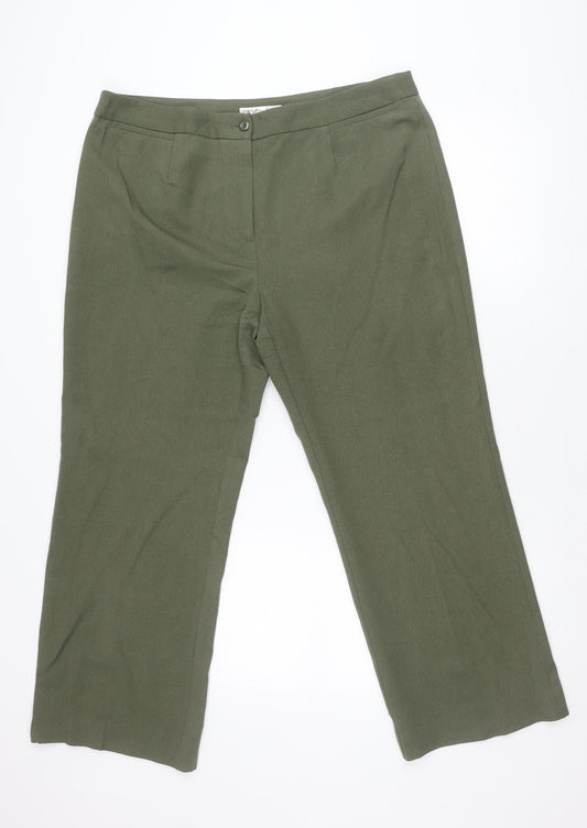 EWM Pure Classics Women’s Green Size 18 Straight Trousers