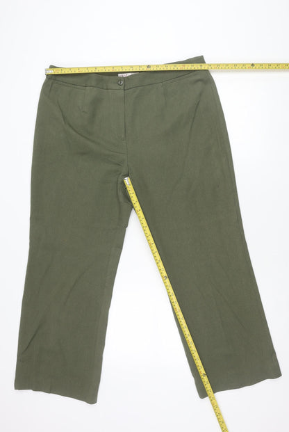 EWM Pure Classics Women’s Green Size 18 Straight Trousers