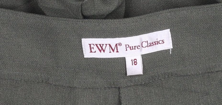 EWM Pure Classics Women’s Green Size 18 Straight Trousers