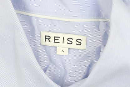 Reiss Men's Blue Slim Fit Long Sleeve Cotton Dress Shirt Size S