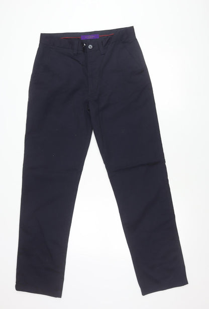 Henbury Men’s Blue 32 Regular Chino Trousers Straight Leg