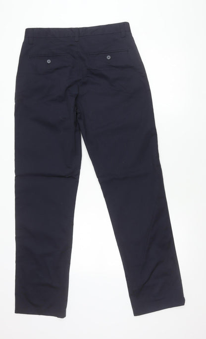 Henbury Men’s Blue 32 Regular Chino Trousers Straight Leg