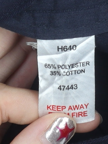 Henbury Men’s Blue 32 Regular Chino Trousers Straight Leg