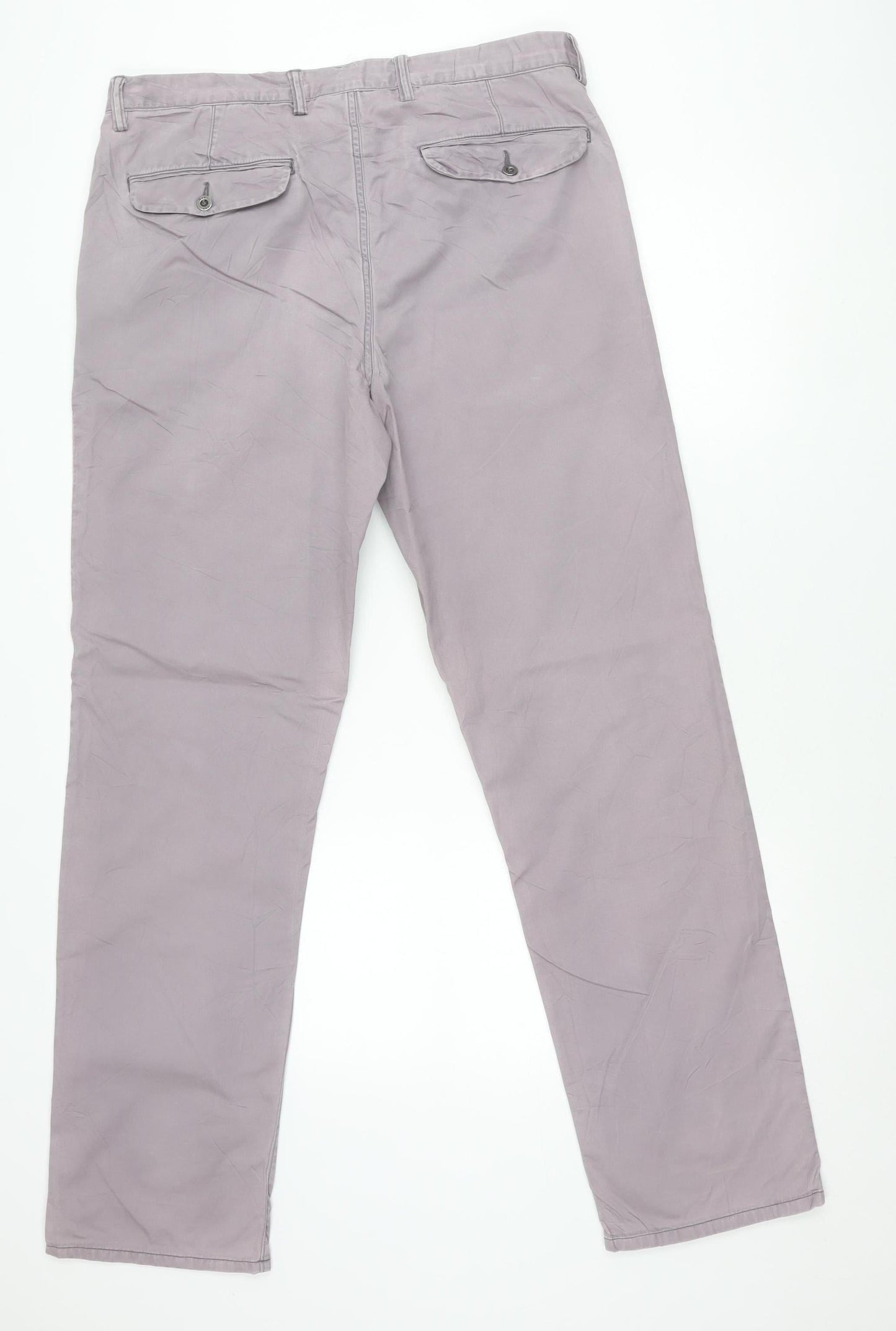 Gap Men’s Purple Slim Fit Chino Trousers 36x34 Cotton