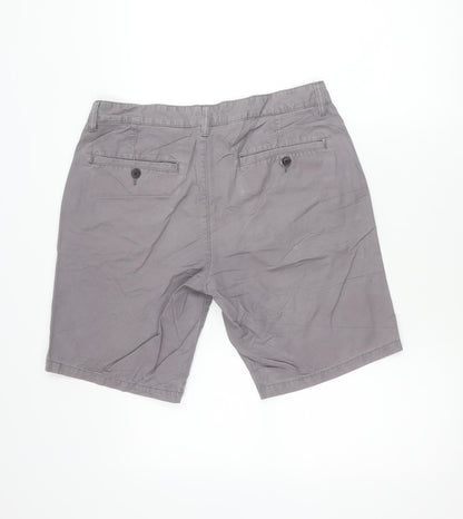 EASY Men’s Grey Chino Shorts Size 32 W Cotton Casual Summer