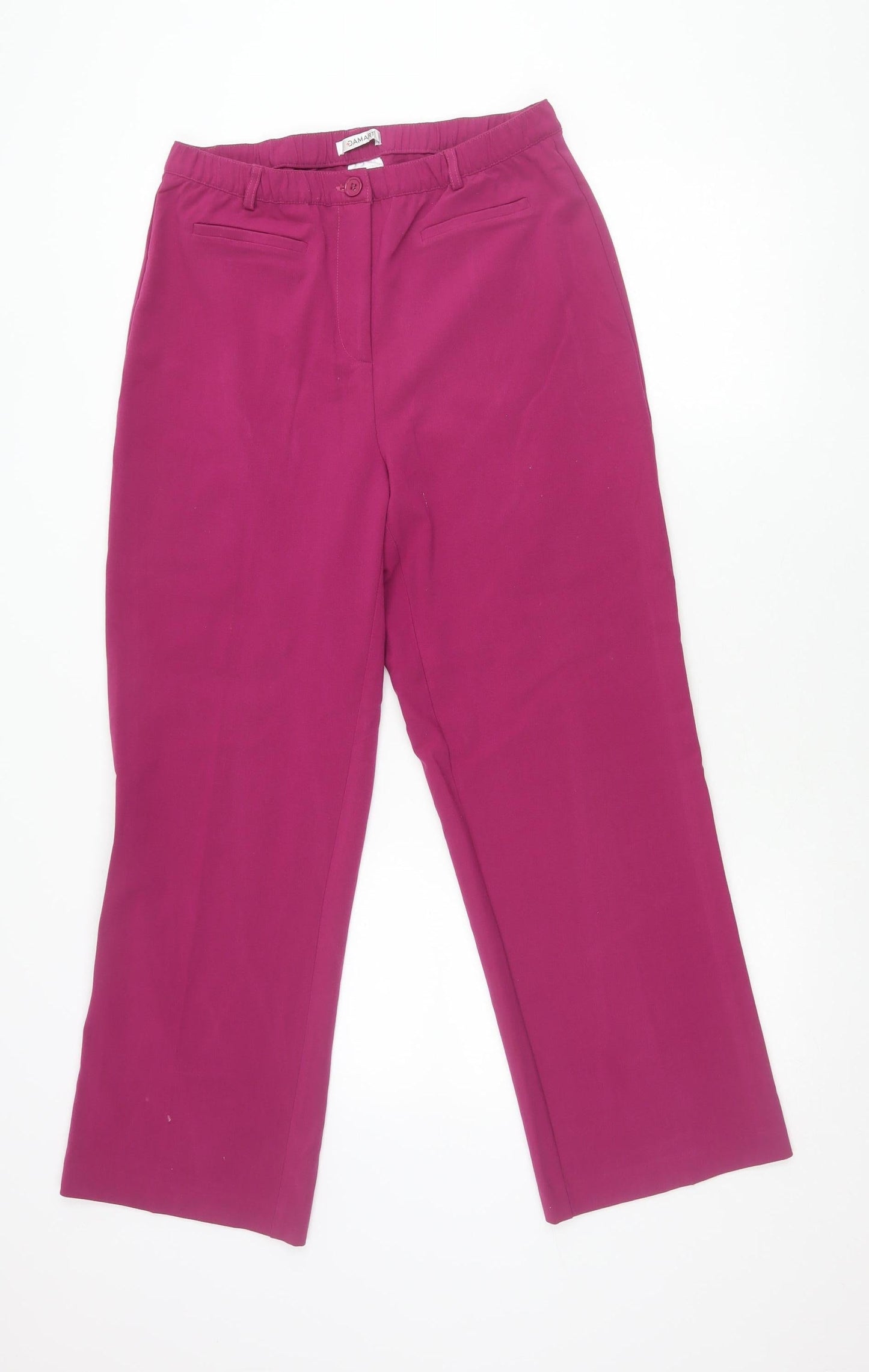 Womens UK Size 12 Damart Regular Fit Casual Workwear Purple Trousers