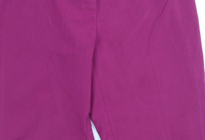Womens UK Size 12 Damart Regular Fit Casual Workwear Purple Trousers