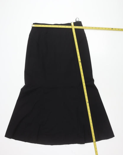 Basler Women Black Size 12 Pencil Skirt Knee Length Workwear
