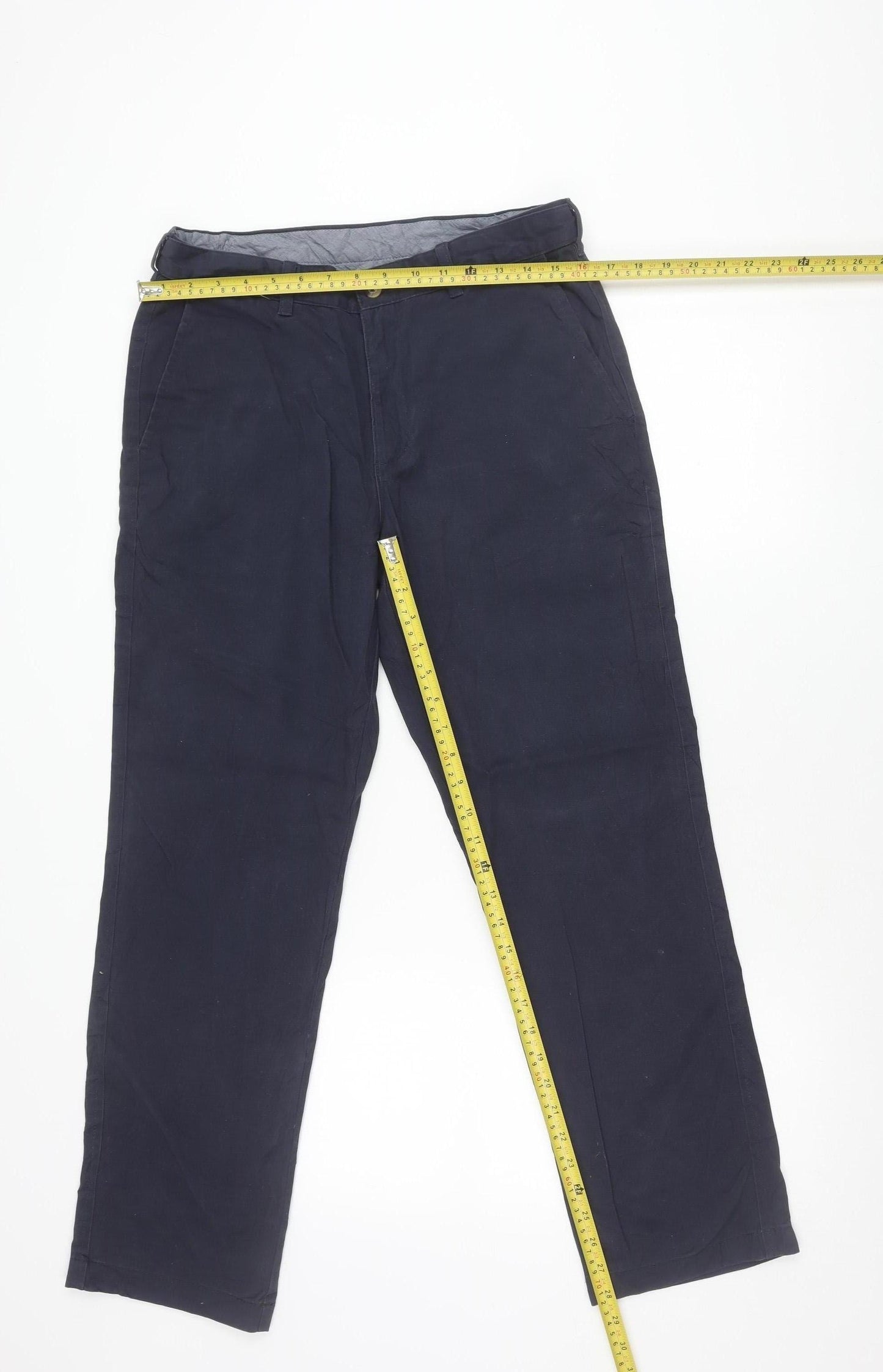 James Pringle Men's Blue 32x29 Chino Trousers Cotton Casual