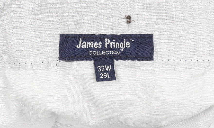 James Pringle Men's Blue 32x29 Chino Trousers Cotton Casual