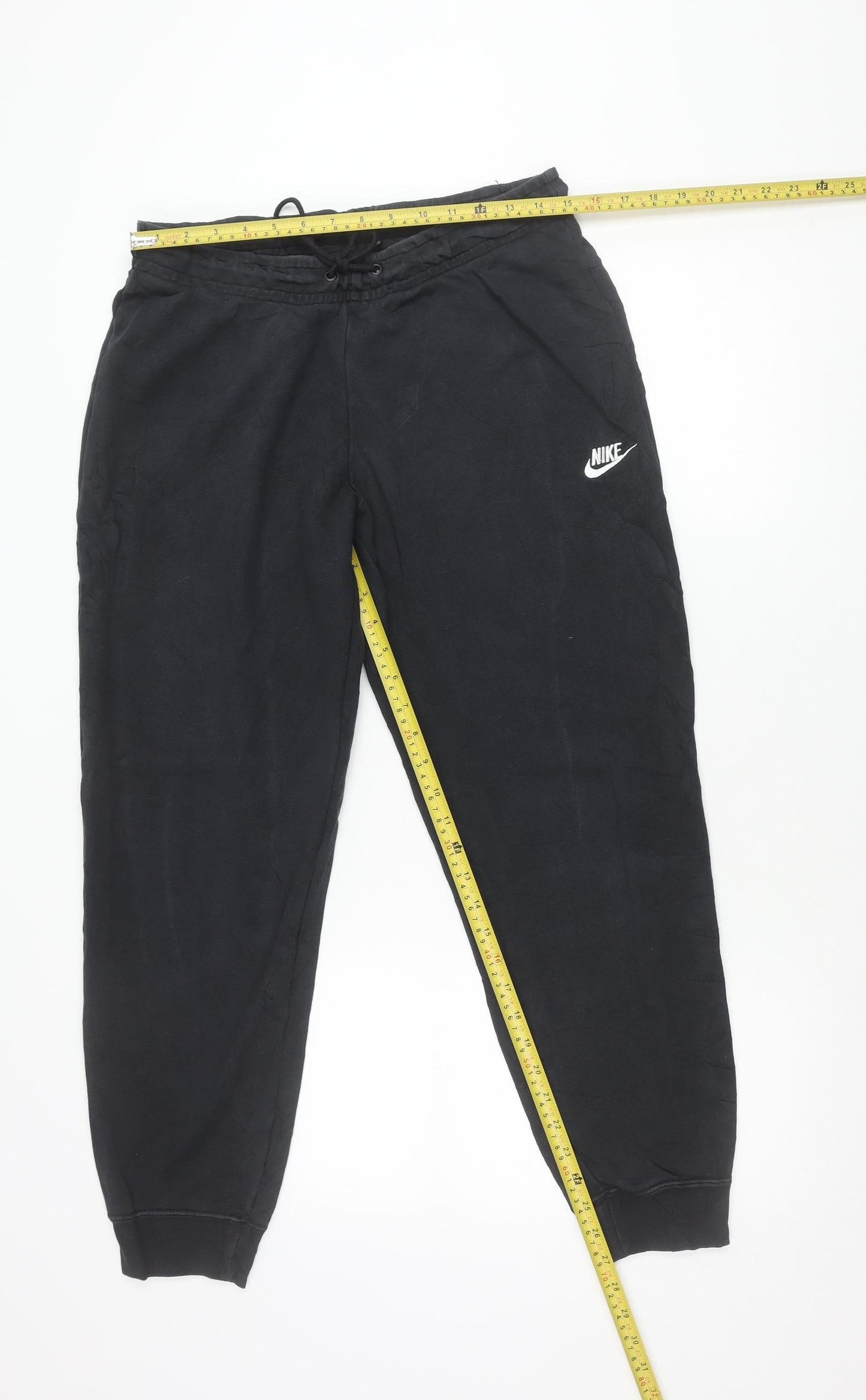 Nike Women Black Jogger Sweatpants L Cotton Blend Activewear