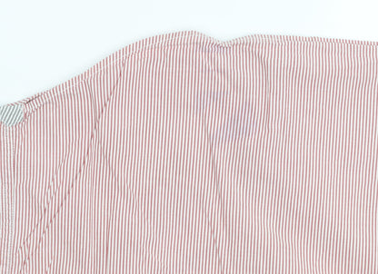 Gap Men’s Red Striped Cotton Button-Up Shirt Size M Regular Fit