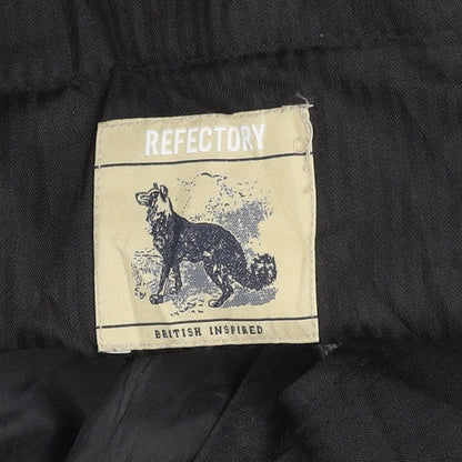 Refectory Mens Grey Wool Blend Dress Trousers Size 36 Straight Leg