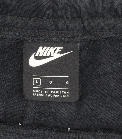 Nike Men’s Black Joggers L Tapered Fit Cotton Blend Sportswear