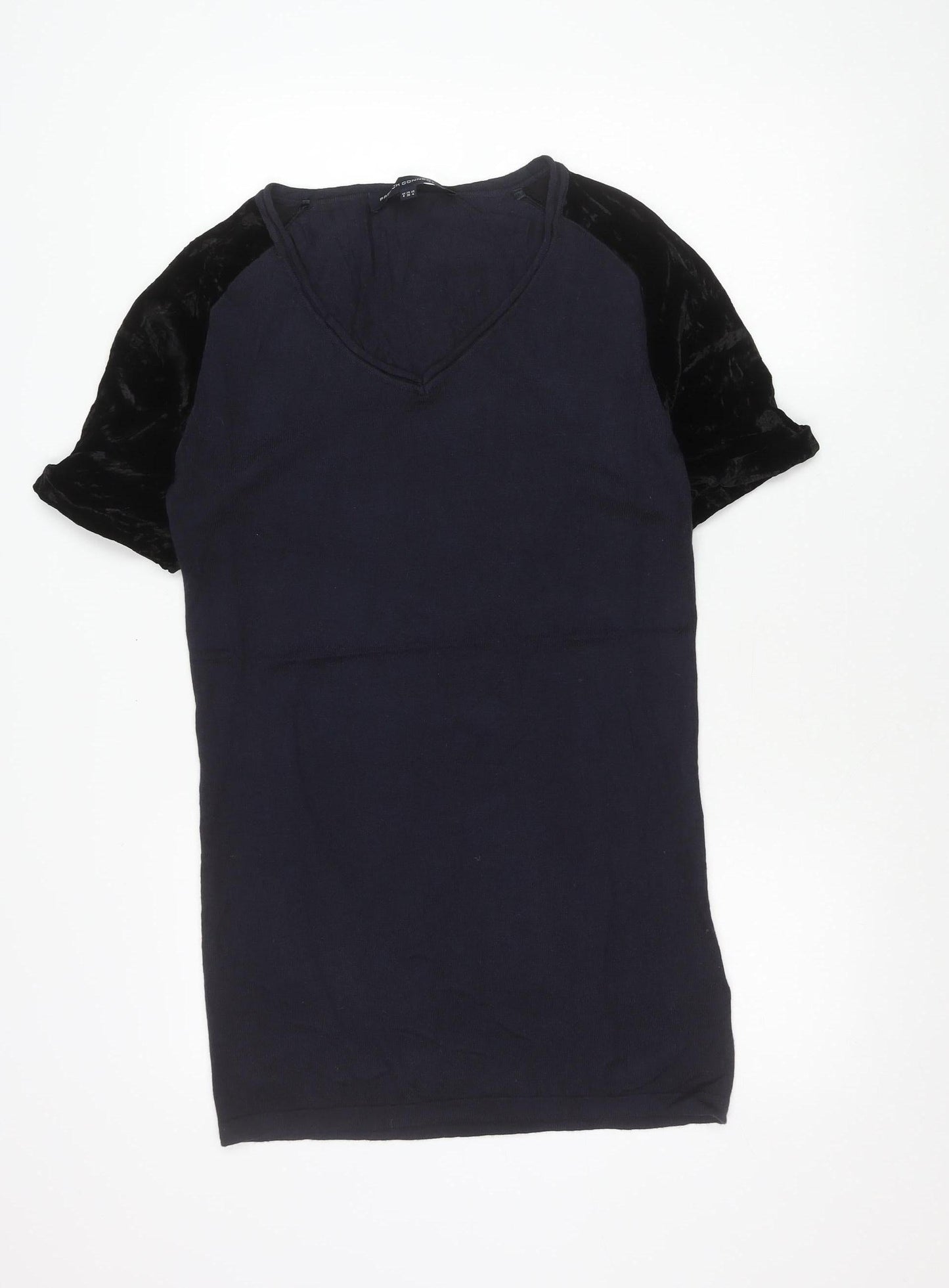 Womens UK Size 8 French Connection Black Basic T-Shirt