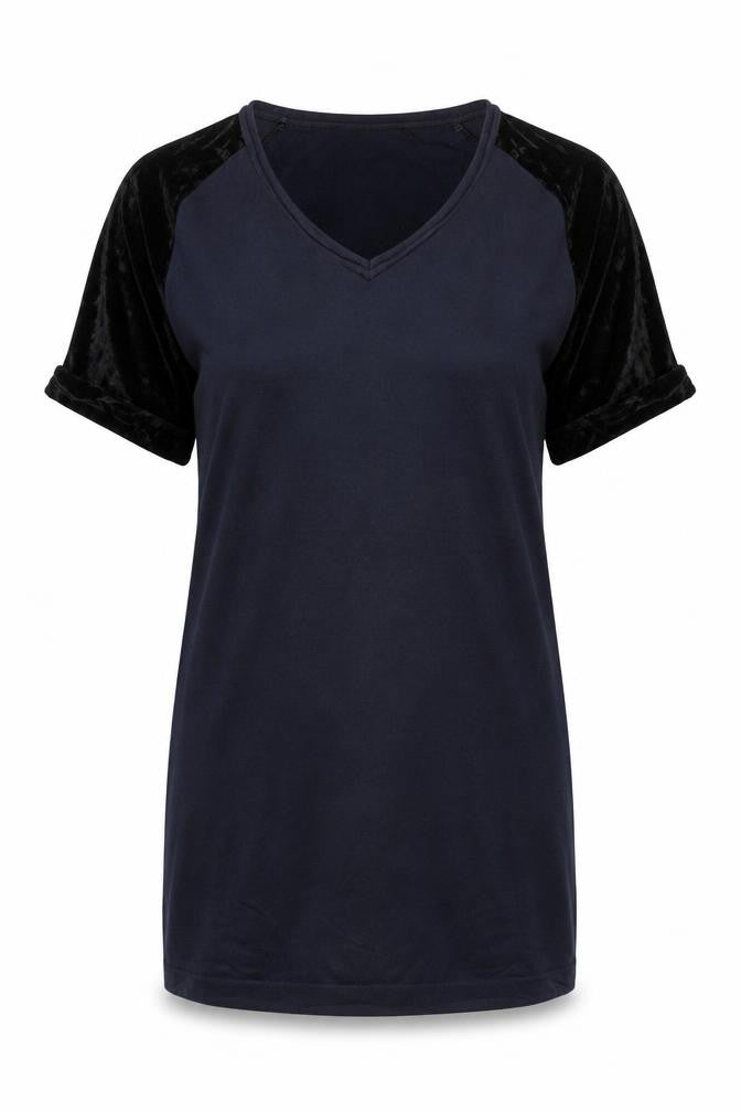 Womens UK Size 8 French Connection Black Basic T-Shirt