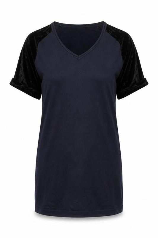 Womens UK Size 8 French Connection Black Basic T-Shirt